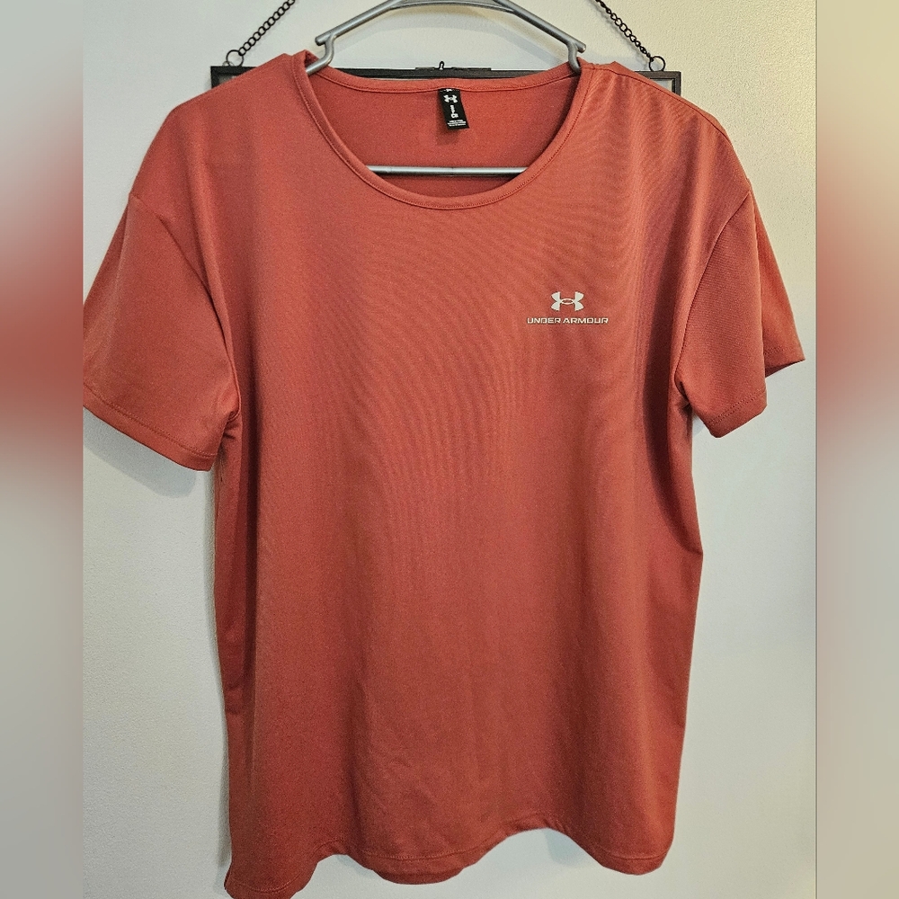 Womens Under Armour Rush Terracotta Rust Color T-Shirt